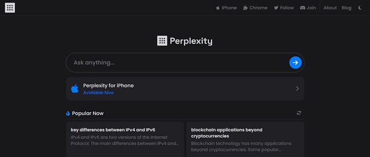 perplexity（パープレキシティ）