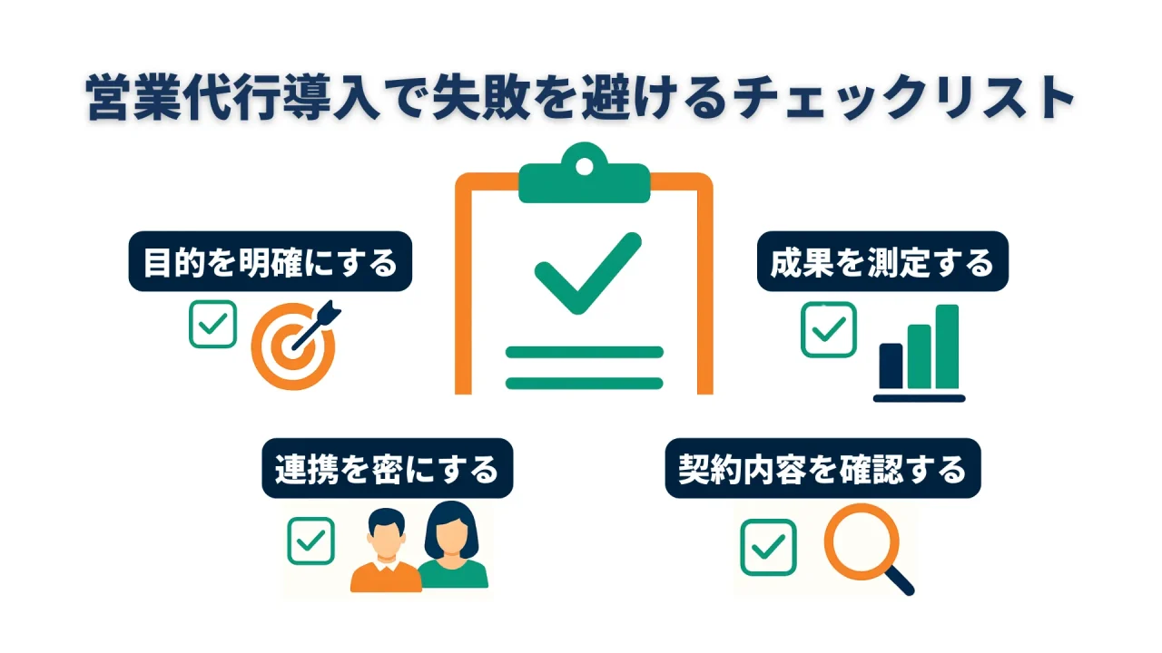 営業代行導入で失敗しないためのチェックリスト