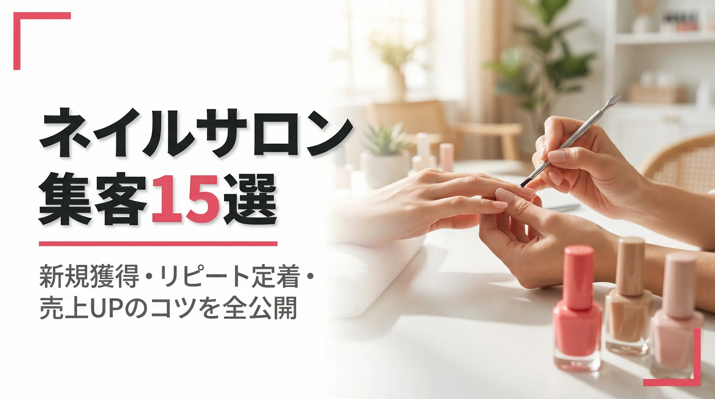 ネイルサロン集客方法15選|新規顧客・リピーター・売上アップのコツを全公開