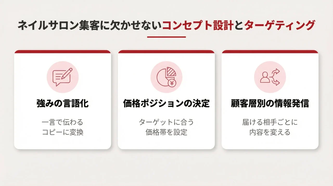 ネイルサロン集客に欠かせないコンセプト設計とターゲティング