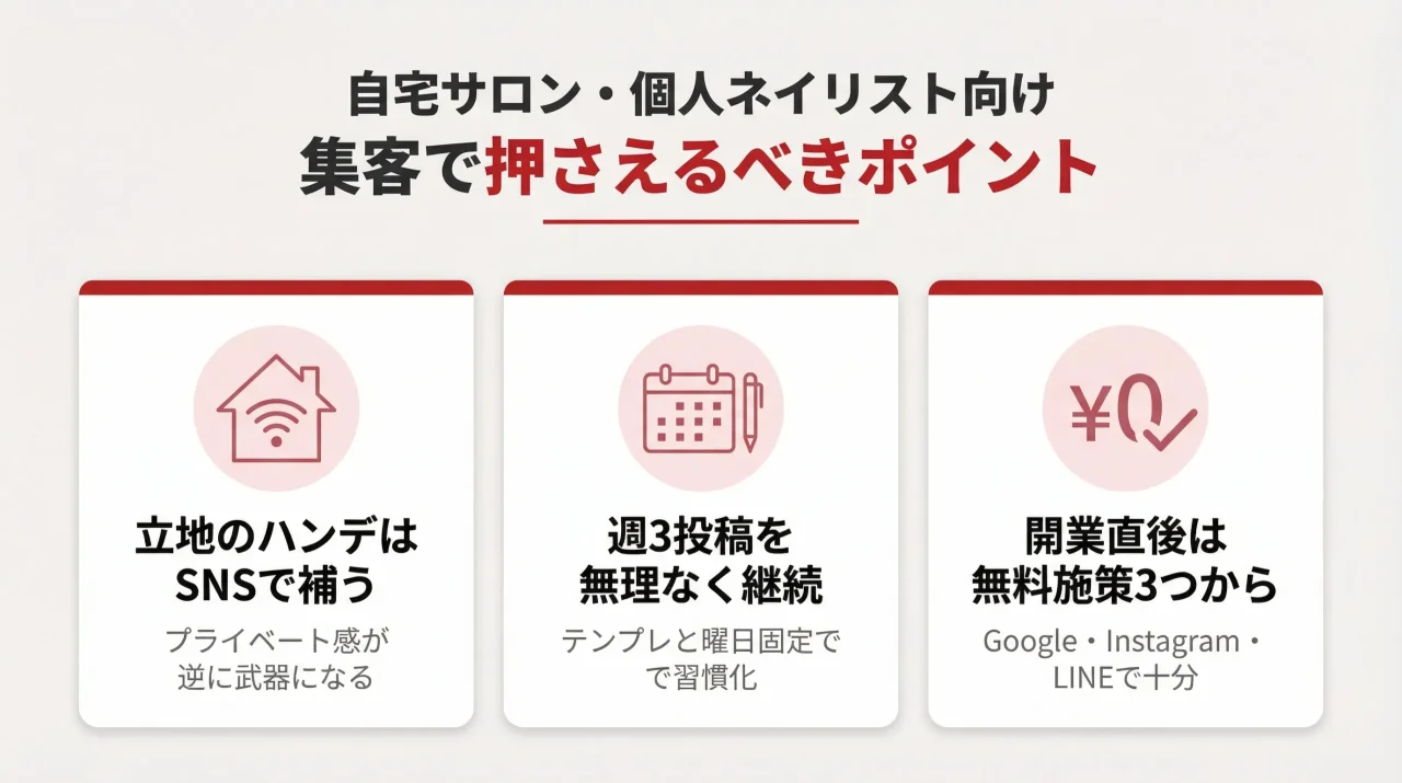 【自宅サロン・個人ネイリスト向け】集客で押さえるべきポイント