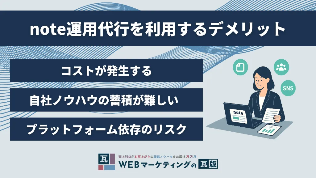 note運用代行を利用するデメリット