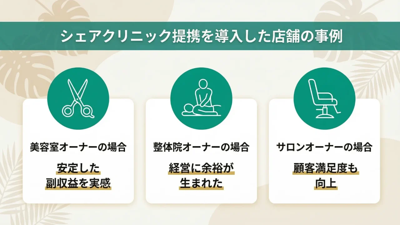 シェアクリニック提携を導入した店舗の事例