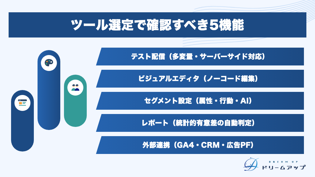 ツール選定で確認すべき5機能