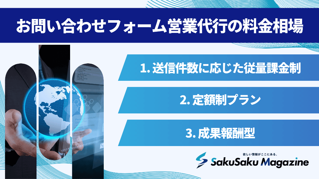 お問い合わせフォーム営業代行の料金相場