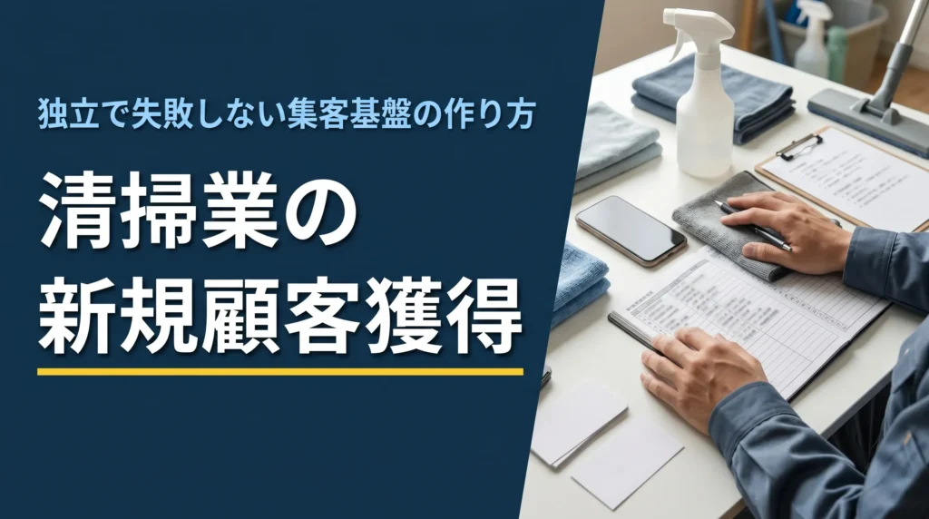清掃業の新規顧客獲得アイデア総まとめ！独立で失敗しない集客基盤の作り方