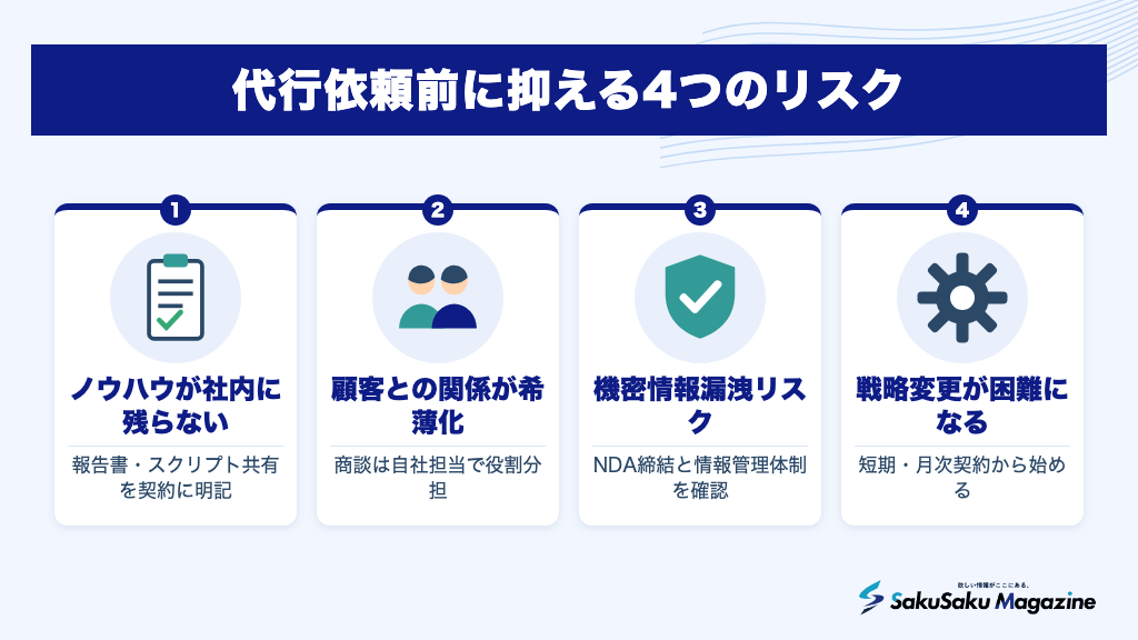代行依頼前に抑える4つのリスク