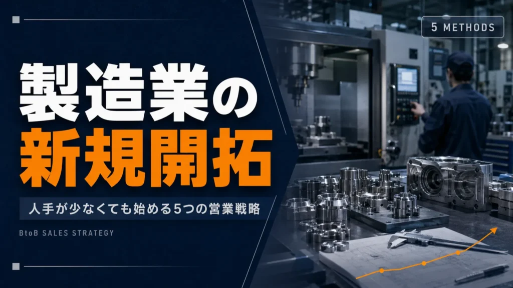製造業の新規開拓を成功させる5つの方法｜人手が少なくても始める進め方