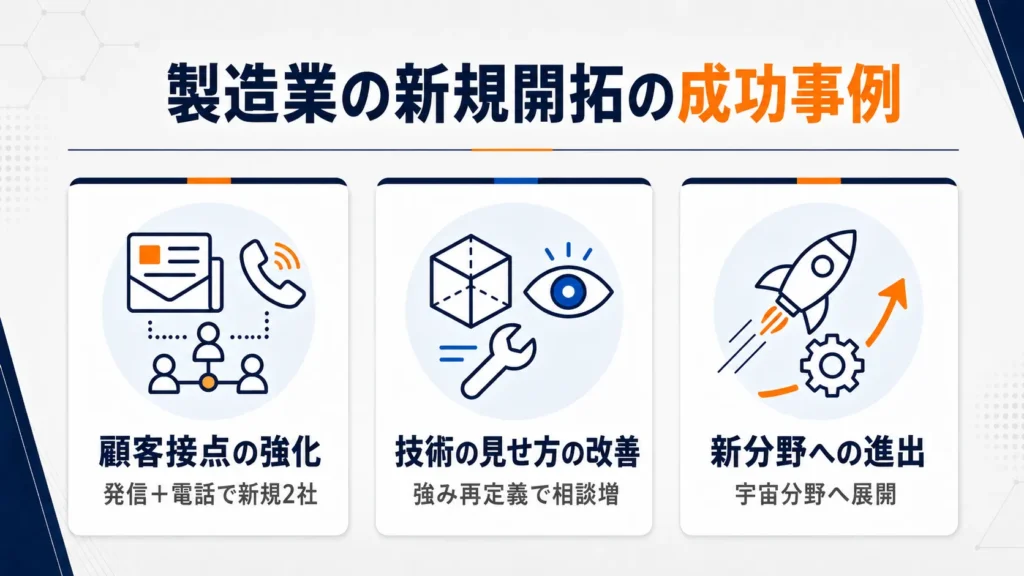 製造業の新規開拓の成功事例