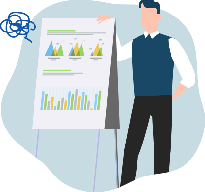 見込み客との商談数が少ない企業のイメージ